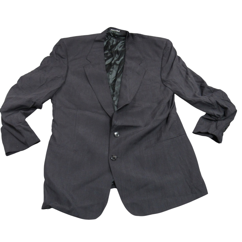 Neiman Marcus Designer Collections Mens 41R Blazer Charcoal Grey Made in Italy